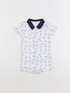 Carrément Beau - combinaison blanc, bleu - 6 mois