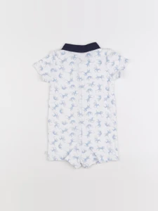 Carrément Beau - combinaison blanc, bleu - 6 mois