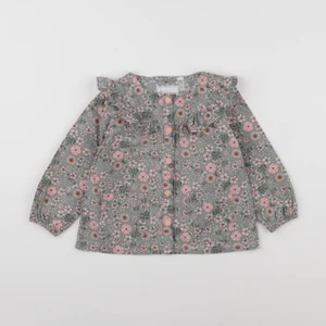 Vertbaudet - blouse gris, rose - 2 ans
