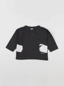 Petit Bateau - tee-shirt gris - 12 mois