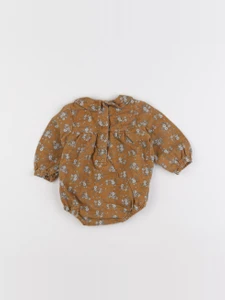 Vertbaudet - combinaison marron - 3 mois