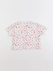 Cadet Rousselle - tee-shirt blanc, rose - 12 mois