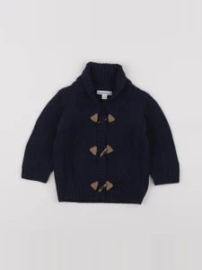 Vertbaudet - gilet bleu - 12 mois