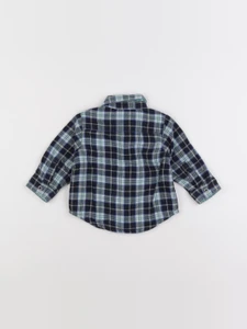 Petit Bateau - chemise vert, noir - 6 mois