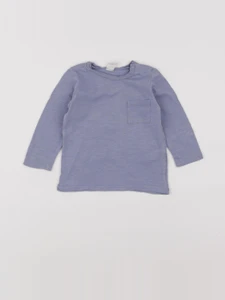H&M - tee-shirt bleu - 6/9 mois