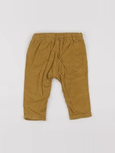 H&M - pantalon doublé jaune - 6/9 mois