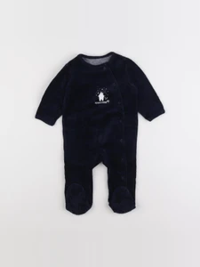 Vertbaudet - pyjama velours bleu - 6 mois