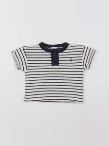 Petit Bateau - tee-shirt bleu - 6 mois