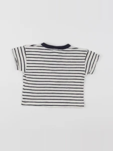 Petit Bateau - tee-shirt bleu - 6 mois