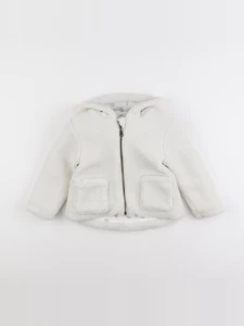 Vertbaudet - manteau blanc - 2 ans
