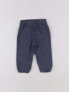 H&M - pantalon bleu - 9/12 mois