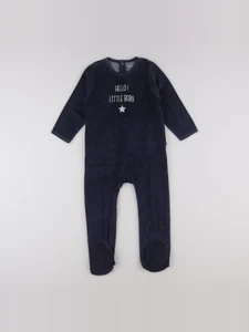 Vertbaudet - pyjama velours bleu - 3 ans