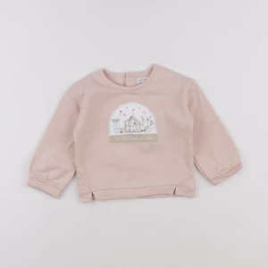 Vertbaudet - sweat rose - 12 mois