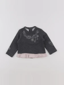 IKKS - sweat gris - 12 mois