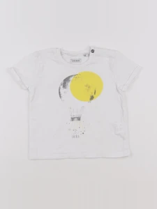 IKKS - tee-shirt blanc, jaune - 12 mois