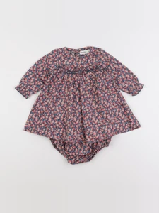Bouchara - robe bleu, rose - 6 mois