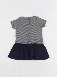 Petit Bateau - robe bleu - 12 mois