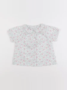 Cadet Rousselle - blouse vert, rose - 18 mois
