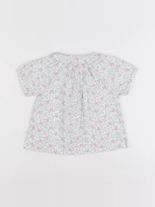 Cadet Rousselle - blouse vert, rose - 18 mois