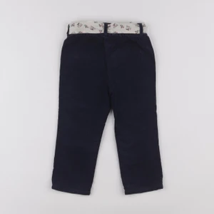 Vertbaudet - pantalon doublé bleu - 24 mois