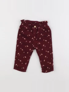 H&M - pantalon doublé rouge - 6 mois