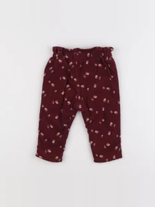 H&M - pantalon doublé rouge - 6 mois