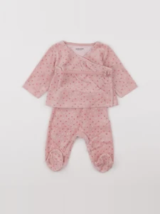 Vertbaudet - pyjama velours rose - 3 mois