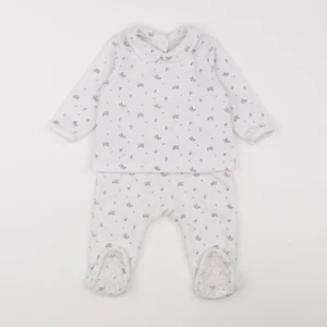 Vertbaudet - pyjama velours blanc - 9 mois