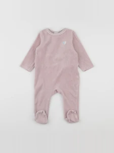 Boutchou - pyjama velours rose - 9 mois
