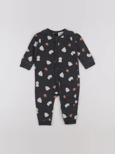 H&M - combinaison coton gris - 6/9 mois