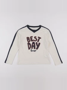 Monoprix - tee-shirt beige - 8 ans