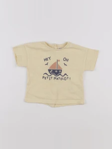 Vertbaudet - tee-shirt jaune - 6 mois