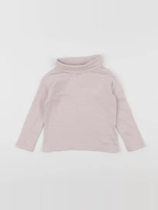 Vertbaudet - sous-pull blanc, rose - 3 ans