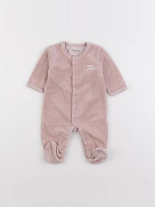 Vertbaudet - pyjama velours rose - 3 mois