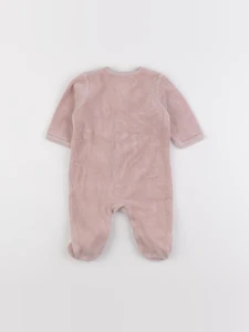 Vertbaudet - pyjama velours rose - 3 mois
