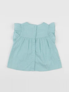 Mango - blouse bleu - 12/18 mois