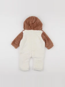 Vertbaudet - sur-pyjama blanc, marron - 6 mois