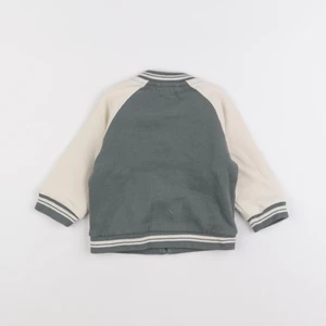 Vertbaudet - sweat blanc, vert - 12 mois