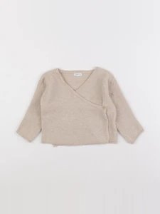 Vertbaudet - gilet beige - 12 mois
