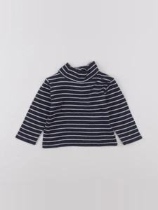 Vertbaudet - sous-pull bleu - 12 mois