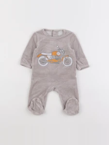 Vertbaudet - pyjama velours beige - 3 mois