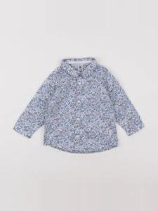 Petit Bateau - chemise bleu - 18 mois