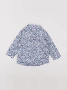 Petit Bateau - chemise bleu - 18 mois
