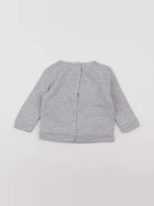 Vertbaudet - sweat gris - 9/12 mois