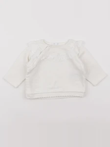 Vertbaudet - sweat beige - 6 mois