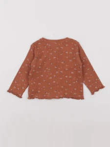 Vertbaudet - tee-shirt marron - 6 mois