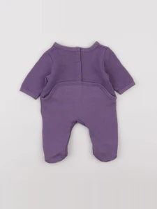 Vertbaudet - pyjama coton violet - 1 mois