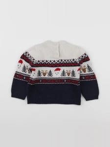 Vertbaudet - pull bleu - 12 mois