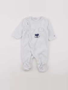 Petit Bateau - sur-pyjama blanc - 6 mois