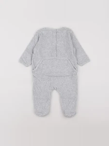 Vertbaudet - pyjama velours gris - 6 mois
